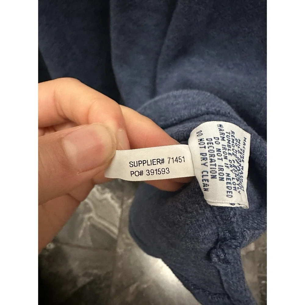 polo ralph lauren mens quarter zip sweater‎ Blue With Brown Elbow Patches XXL - Picture 12 of 12